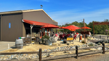 Lone Buffalo Vineyards patio area