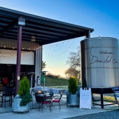 The patio at Dono dal Cielo