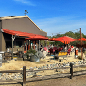 Lone Buffalo Vineyards patio area